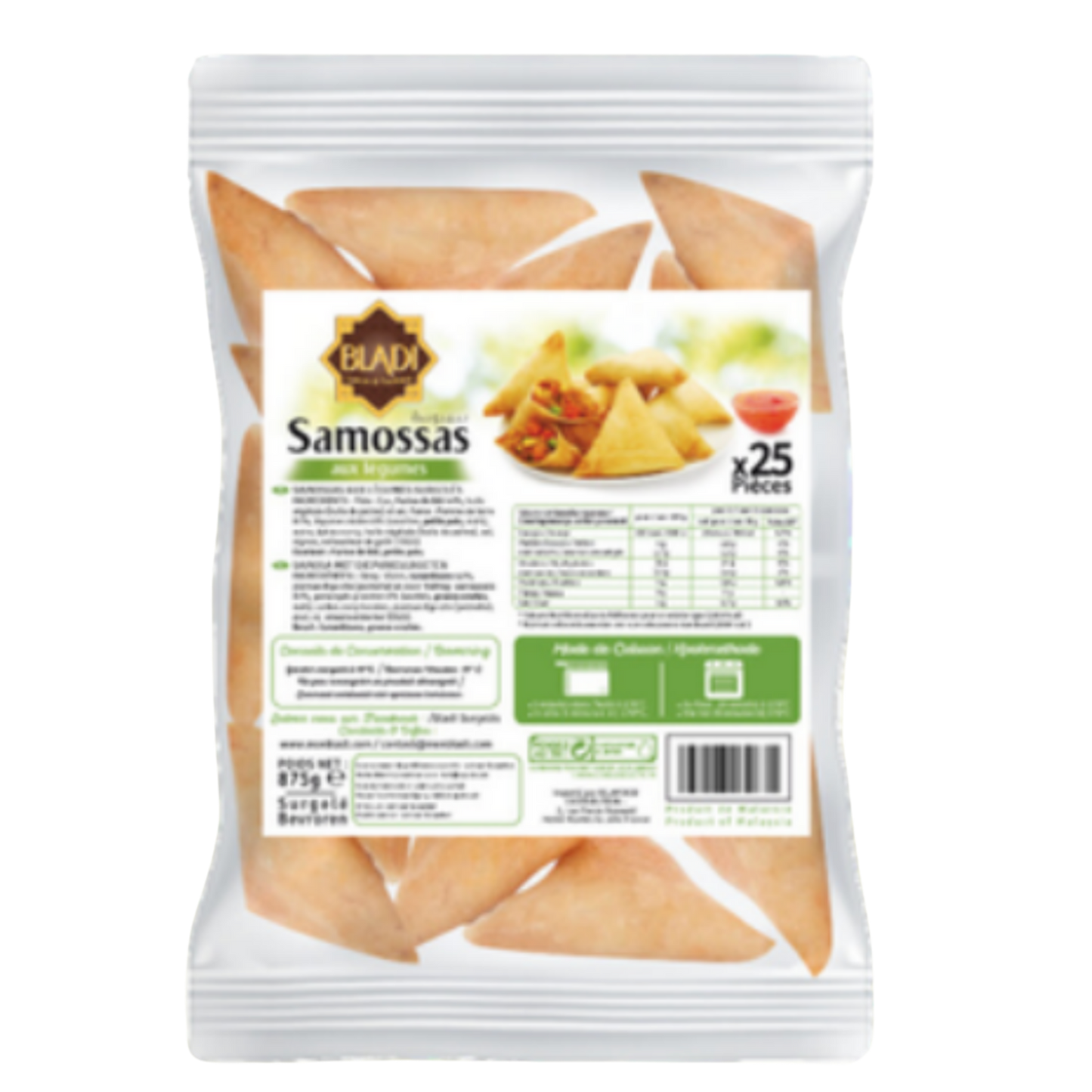 SAMOSSAS AUX LÉGUMES 25pcs