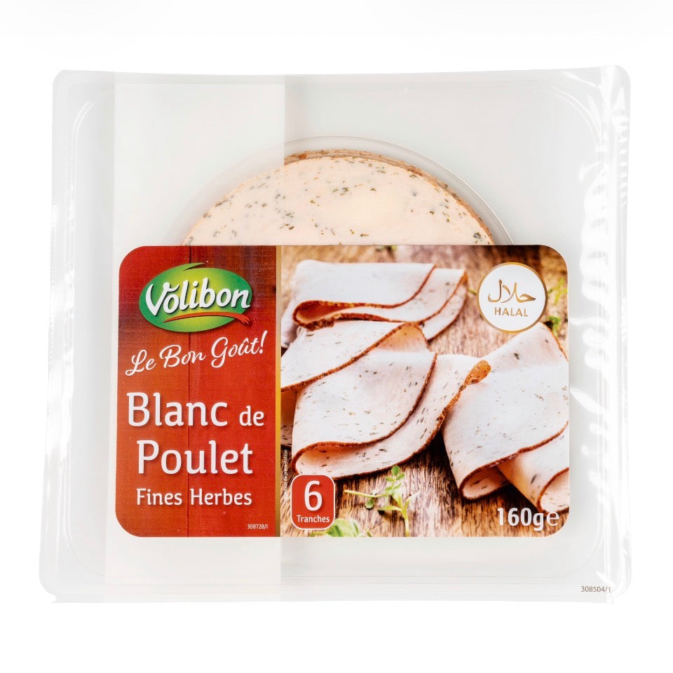 BLANC DE POULET AUX HERBE 160G X12