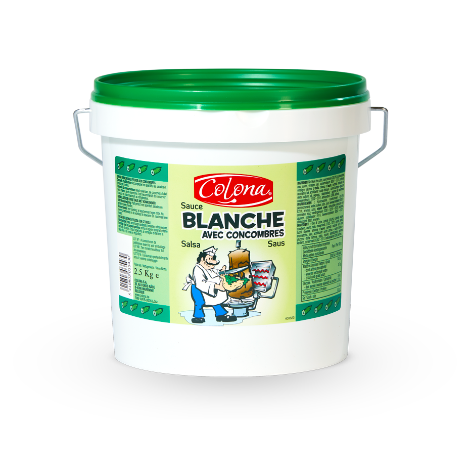 Tzatziki (Sauce Blanche Concombres) Colona 3 L Seau